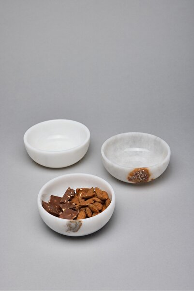 KİANA DÜKKAN Doğal Mermer Çerezlik/ Sosluk/ Meze/ Kahvaltılık Çok Amaçlı Sunu...