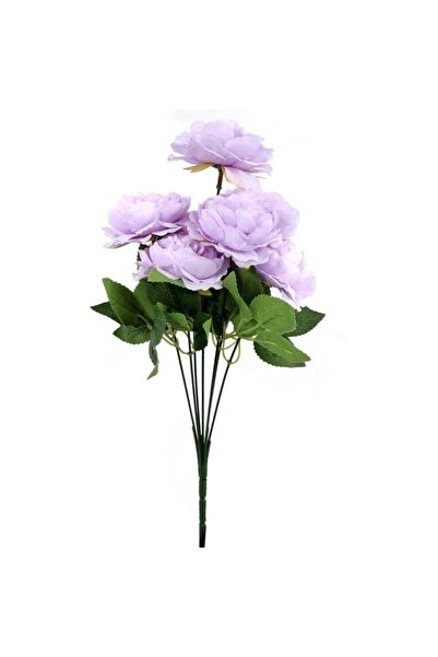 Goliat Sztuczny Bukiet 7 Piwonii Wrzosowy 36cm - Dekoracja Wysokiej Jakości