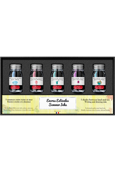 Jacques Herbin Set de 5 sticle de cerneală 10ml Seasons Summer