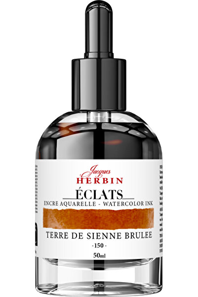 Jacques Herbin Flacon de cerneală 50ml Terre de Sienne Brulee