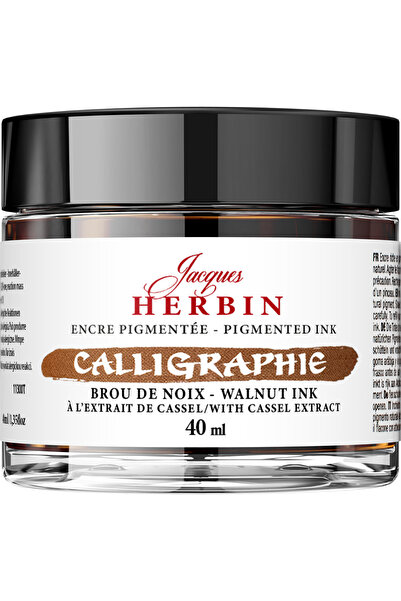 Jacques Herbin Sticlă de cerneală 40ml, colorant pigmentat nuc