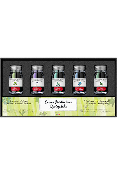 Jacques Herbin Set de 5 sticle de cerneală 10ml Anotimpuri Primăvară