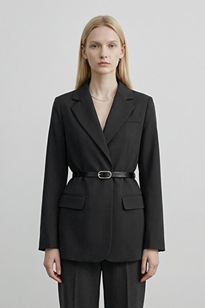 Rays 8835 Belt Detailed Jacket Black