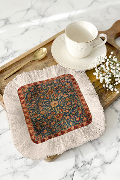 Evimde Bambaşka Εκπληκτική Ιρανική χαλιάτη χαρτοπετσέτα με κρόσσια για παρουσ...