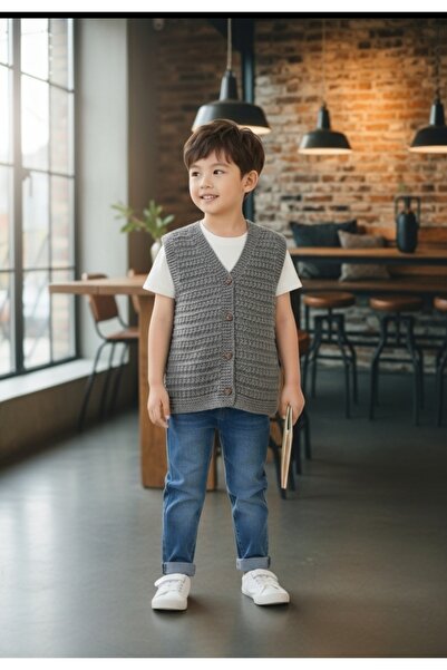 Ercahome tekstil سترة رجالية محبوكة يدويًا من خيوط القطن المدخنة