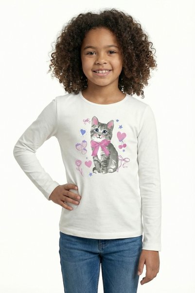par lingerie pl Printed Long Sleeve T-Shirt for Girls B14