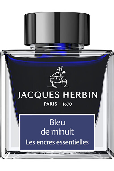 Jacques Herbin Flacon de cerneală 50ml Bleu de Minuit