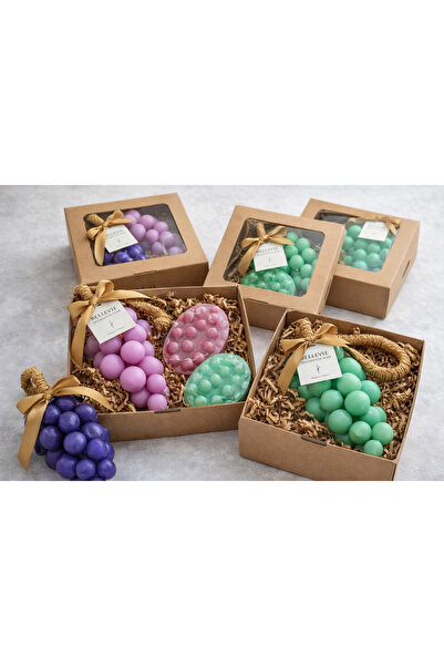 BELLEVIE Decorative Soap Set with Grape Figures – Special Design Gift Box