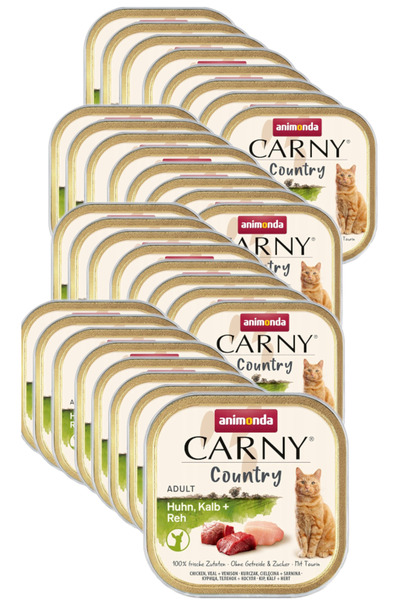 Animonda Carny Country wet cat food VEAL CHICKEN ROE 32x100g
