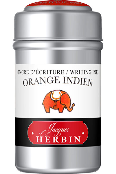 Jacques Herbin Cartușe de cerneală Orange Indien - set de 6
