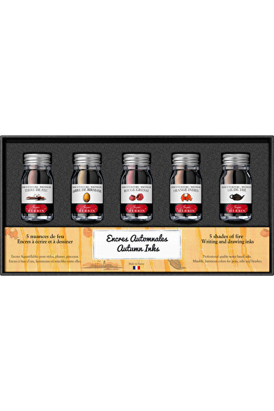 Jacques Herbin Set de 5 sticle de cerneală 10ml Anotimpuri Toamnă