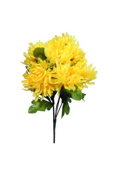 Goliat Bukiet 7 chryzantem z dodatkami, 35 cm, żółty
