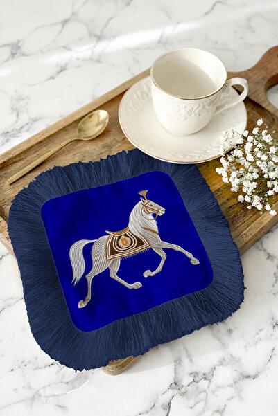 Evimde Bambaşka Servetel de prezentare cu franjuri, cu motiv de cal, de lux, ...