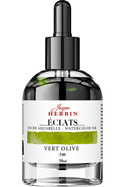 Jacques Herbin Sticlă de cerneală 50ml, verde măsline