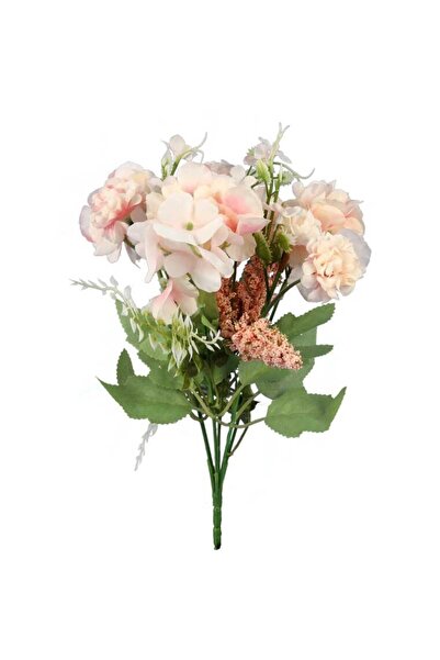 Goliat BUKIET MIESZANY 6 GAŁĄZEK Z HORTENSJĄ KOLOR POMARAŃCZOWY