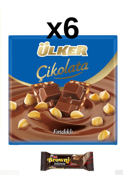 Eti 6 Whole Chocolate Bars of 60 Grams Each and 1 Brownie Intense.