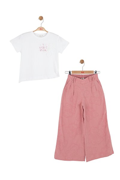 Ugly Duck Set tricou și pantaloni NK pentru vârsta 8-14 ani - Trandafir uscat