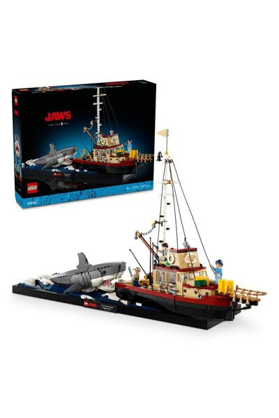 LEGO أفكار: مجموعة بناء هدايا سمكة القرش من جاوز، مجموعة مجسمات ديوراما للبال...
