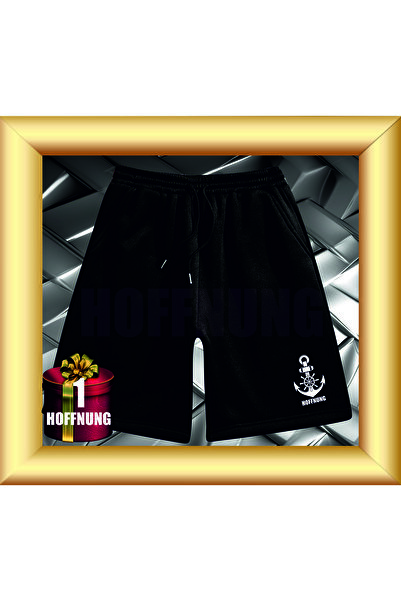 HOFFNUNG Unisex 2Ip Comfortable Fit Anchor Printed Sweatpants Shorts