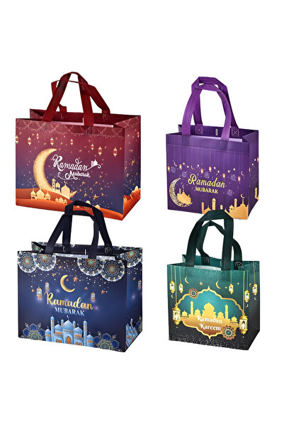 Other Pungi Cadou Ramadan Mubarak - Material Nețesut, Modele Islamice - Set 4...
