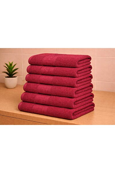 OEM Set of 6 Bordeaux bath towels made of 100% Cotton with Patterned , 70x130...