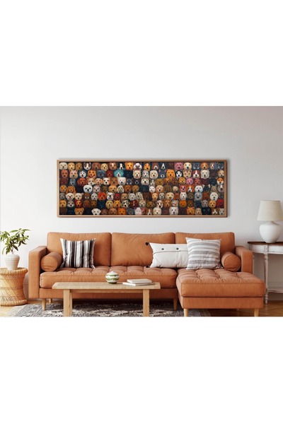 woodhomeworks Tek Parça Gerçek Ahşap Yatay Panorama Çerçeveli Tablo