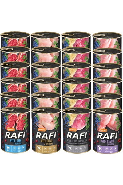 Rafi Wet dog food MIX 24x400g