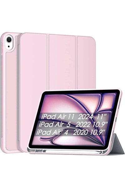 Other Husă iPad Air 11 2024 / 10.9 Air 4/5 - Suport Pencil, Auto Wake, TPU, Roz