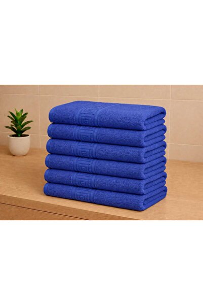 OEM Set 6 prosoape de baie Bleumarin din Bumbac 100% cu model grecesc, 70x130...