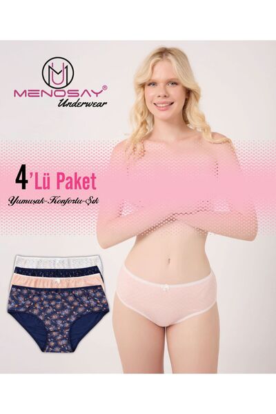 MENOSAY 4'lü paket desenli bato külot