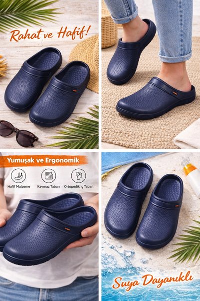 AkınalBella Navy Blue Slippers | Sandals Doctor Nurse Chef Daily