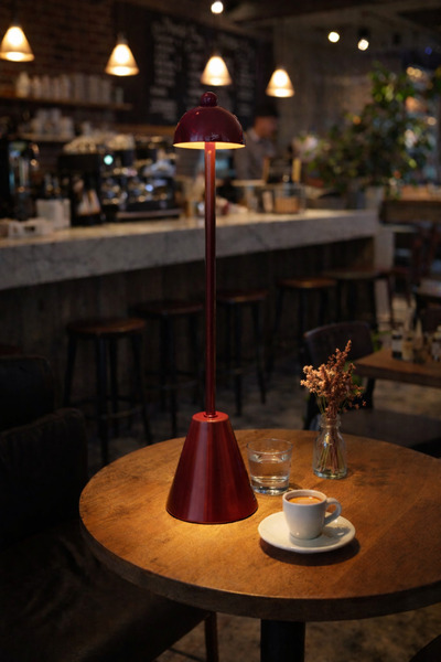 Natiorj Pilli Vove Bordo Model Masa Lambası Cafe Yatak Odası Salon Abajur