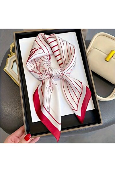 Behills Eșarfă bandană pentru femei, 50x50, pătrată, cu model, din țesătură d...