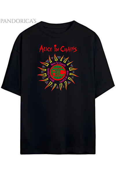 Grafftee Clothing Пандорика Алис ин Чейнс Дизайн Унисекс Памучна Тениска