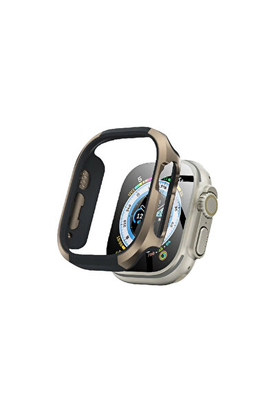 Marsilyan Watch Ultra 49mm Mo-Wt3 Aluminum Glass Case Screen Protector - Gold