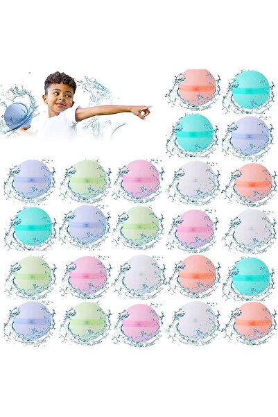 Other Baloane cu Apa Reutilizabile - Set 24 Bucati, Silicon Moale, 6 cm, Mult...