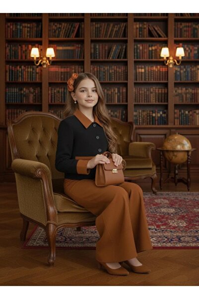 Bisahane Комплект от 4 части за момичета: яке, панталони, чанта и фиба за коса