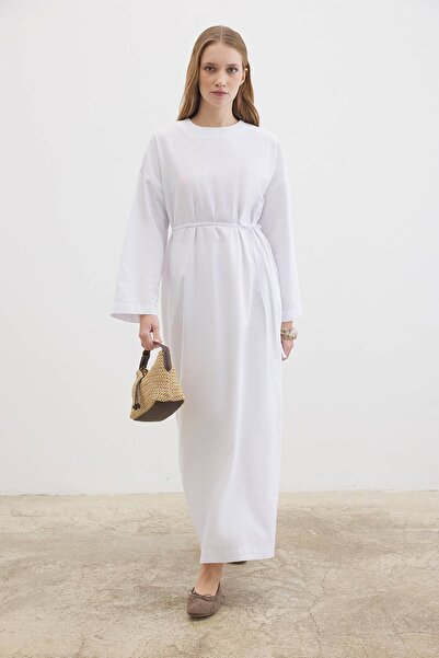 Hooopstore Basic Organic White Dress