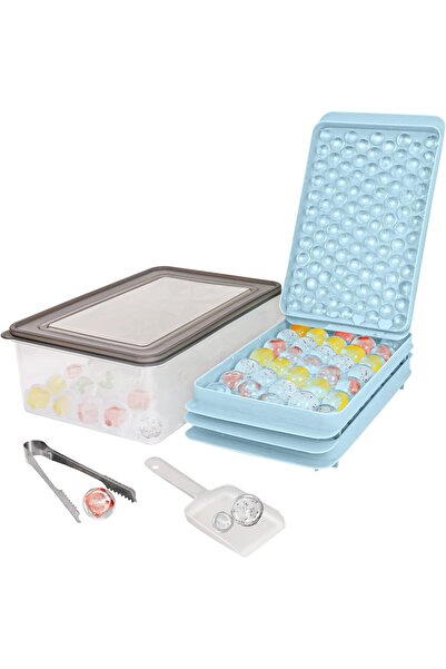 Other Forme Gheață cu Capac și Recipient - Bile Rotunde, Plastic fără BPA - S...