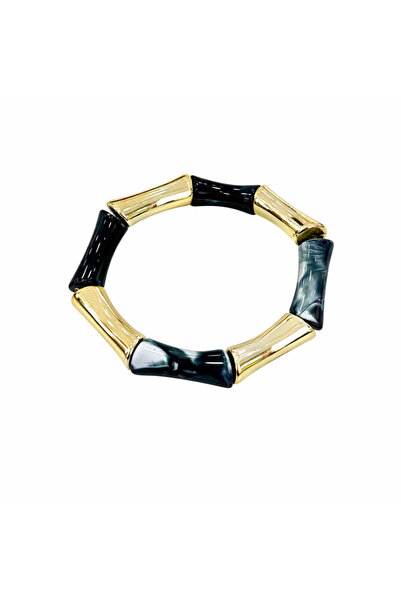 GLOW ACCESSORIES BAE سوار أكريليك ذهبي فاخر من في آي بي