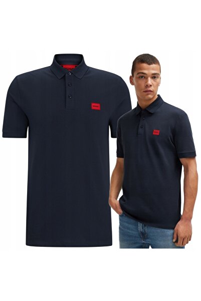 Hugo Boss Tricou polo bărbătesc cu logo original, bleumarin, mărimea M