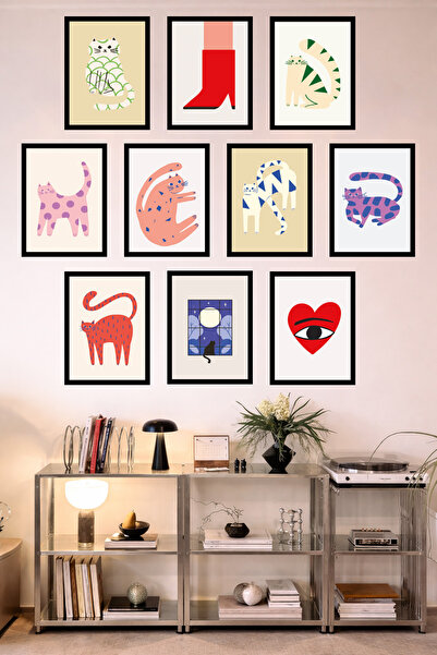 UNT Bucătărie cu aspect de cadru, 10 piese |   Modern |   Set de pictură cu a...