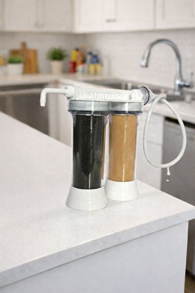 abnturk 2 Li Berrak Su Tezgah Üstü Arıtma Cihazı Su Arıtıcı 2 Filtreli 3 Aşamalı