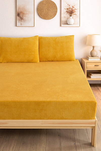 Wellsoft Lastikli Çarşaf, Yumuşak Peluş Battal Boy Fitted Lastikli Çarşaf Takımı