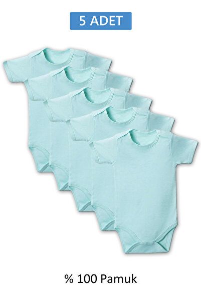 Cetiner Group Green Half-Sleeve Bodysuit for Children 2-7 Years Old (5 Pieces...