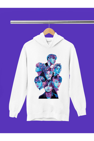 MAGORS Bts Bangthan Boys Printed 3-Yarn Quality Soft Texture Hooded Children'...