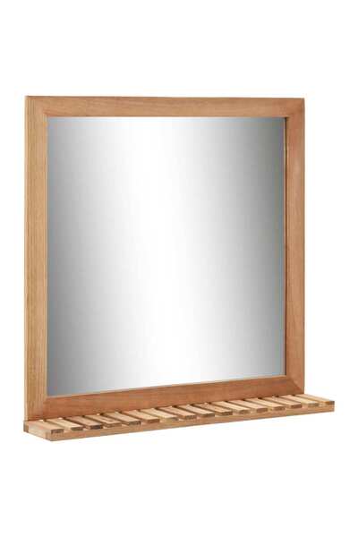 Concept Oglindă de baie, 60 x 12 x 62 cm, lemn masiv de nuc