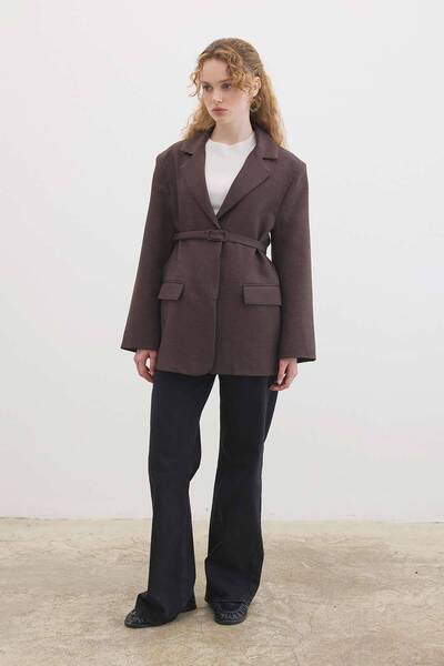 Hooopstore Premium Belt Buckle Bitter Brown Jacket