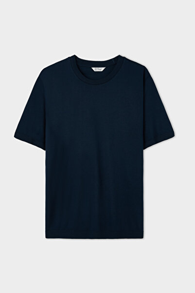 D'S Damat Ds Damat Regular Fit Navy Blue Modal T-Shirt