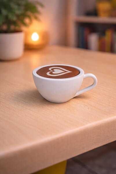 ESEN 3D GARAGE Mini Kahve Kupası Anahtarlık – 3D Baskı Latte Art Figür | Masa...
